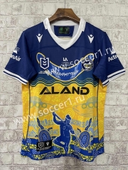 2023-2024 Native Version Manna Fish Blue&Yellow Thailand Rugby Jersey