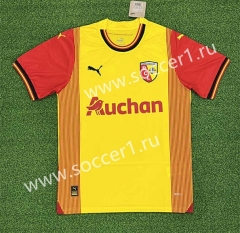 (S-4XL) 2023-2024 RC Lens Home Yellow Thailand Soccer Jersey AAA-403