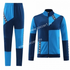 Blue Thailand Soccer Jacket Uniform-LH