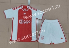 2023-2024 Ajax Home Red&White Thailand Soccer Uniform AAA-718