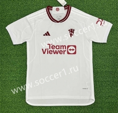 (S-4XL) 2023-2024 Manchester United 2nd Away White Soccer Jersey AAA-403
