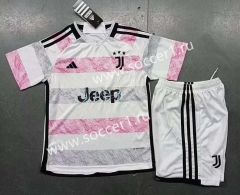 2023-2024 Juventus Away Pink Soccer Uniform