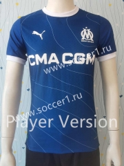 Player Version 2023-2024 Olympique de Marseille Away Blue Thailand Soccer Jersey AAA-807