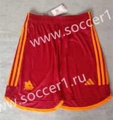 2023-2024 Roma Home Red Thailand Soccer Shorts-2886