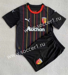 2023-2024 RC Lens Away Black Soccer Uniform-AY