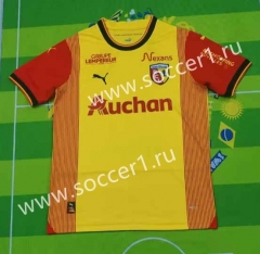With Sponsor Version 2023-2024 RC Lens Home Yellow Thailand Soccer Jersey AAA-HR