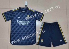 2023-2024 Real Madrid Away Royal Blue Soccer Uniform-718
