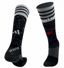 2023-2024 Manchester United Home Black Soccer Socks-B405
