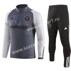 2023-2024 Inter Miami CF Gray Thailand Soccer Tracksuit-GDP
