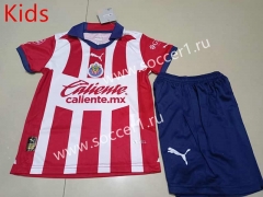 2023-2024 Deportivo Guadalajara Home Red Kids/Youth Soccer Uniform-507