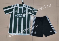 2023-2024 Manchester United Away Green Soccer Uniform-718