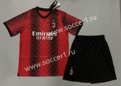 (Without Brand logo) 2023-2024 AC Milan Home Red Soccer Uniform-1506