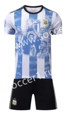 (Without Brand Logo) 2023-2024 Champion Version Argentina Blue Soccer Uniform-1506