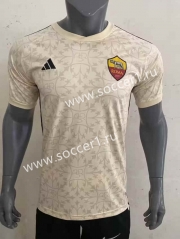 2023-2024 Roma Away Earthy Yellow Thailand Soccer Jersey AAA-416