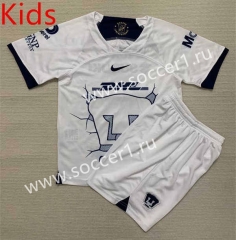 2023-2024 Pumas UNAM Home White Kids/Youth Soccer Uniform-AY
