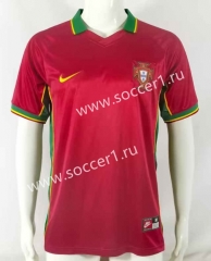 Retro Version 1998 Portugal Home Red Thailand Soccer Jersey AAA-503