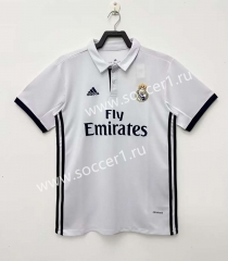 Retro Version 16-17 Real Madrid Home White Thailand Soccer Jersey AAA-811