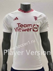 Player Version 2023-2024 Manchester United 2nd Away White Soccer Jersey AAA-518