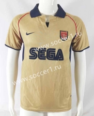 Retro Version 01-02 Arsenal FC Away Golden Thailand Soccer Jersey AAA-503