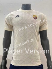 Player Version 2023-2024 Roma Away Beige Thailand Soccer Jersey AAA-518