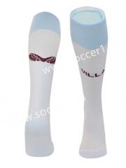 2023-2024 Aston Villa Away White Soccer Socks