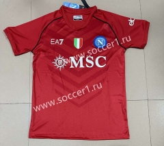 2023-2024 Napoli Goalkeeper Red Thailand Soccer Jersey AAA