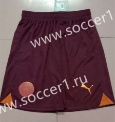 2023-2024 Manchester City Away Red Thailand Soccer Shorts-2886
