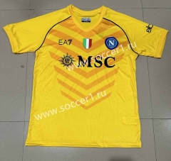 2023-2024 Napoli Goalkeeper Yellow Thailand Soccer Jersey AAA