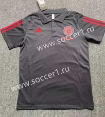 2023-2024 Manchester United Black Thailand Polo Shirt-709