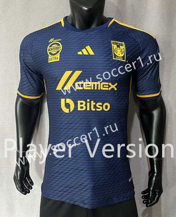 Player Version 2023-2024 Correct Version Tigres UANL Away Royal Blue ...