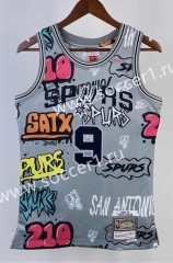 02-03 San Antonio Spurs Mitchell&Ness Heat-pressed Camouflage Color #9 NBA Jersey-311