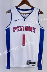 2023-2024 Detroit Pistons White #1 NBA Jersey-311