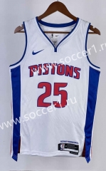 2023-2024 Detroit Pistons White #25 NBA Jersey-311