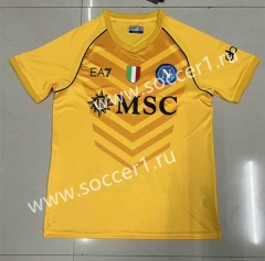 (S-4XL) 2023-2024 Napoli Goalkeeper Yellow Thailand Soccer Jersey-0485