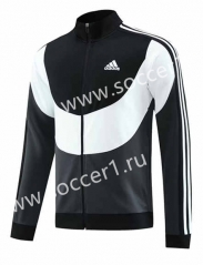2023-2024 Adidas Black&White&Gray Thailand Soccer Jacket-LH