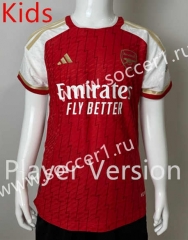 (Without Shorts) Player Version 2023-2024 Arsenal Home Red Thailand Kids/Youth Soccer jersey-SJ