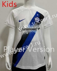 (Without Shorts) Player Version 2023-2024 Inter Milan Away White Thailand Kids/Youth Soccer jersey-SJ