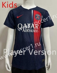 (Without Shorts) Player Version 2023-2024 Paris SG Away Royal Blue Thailand Kids/Youth Soccer jersey-SJ