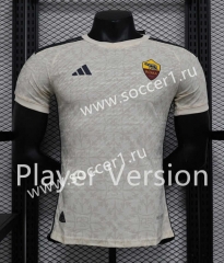 Player Version 2023-2024 Roma Away Beige Thailand Soccer Jersey AAA-888