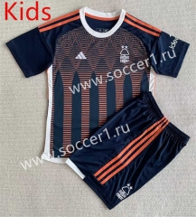 2023-2024 Nottingham Forest 2nd Away Royal Blue Kids/Youth Soccer Uniform-AY