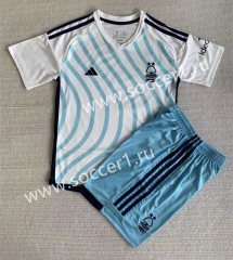 2023-2024 Nottingham Forest Away Blue and White Soccer Uniform-AY