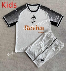 2023-2024 Swansea City Home White Kids/Youth Soccer Uniform-AY