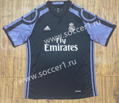 Retro Version 16-17 Real Madrid 2nd Away Black Thailand Soccer Jersey AAA-SL