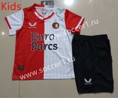 2023-2024 Feyenoord Rotterdam Home Red&White Kid/Youth Soccer Uniform-507