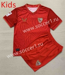 2023-2024 Sevilla Away Red Kids/Youth Soccer Uniform-AY