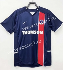 Retro Version 02-03 Paris SG Home Blue Thailand Soccer Jersey AAA-811