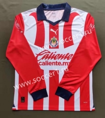 2023-2024 Deportivo Guadalajara Home Red Thailand LS Soccer Jersey AAA-912