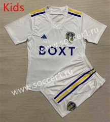 2023-2024 Leeds United Home White Kids/Youth Soccer Uniform-AY