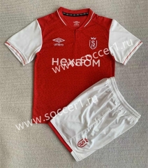 2023-2024 Stade de Reims Home Red Soccer Uniform-AY