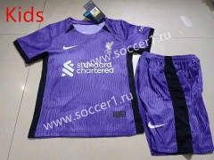 2023-2024 Liverpool 2nd Away Purple Kids/Youth Soccer Uniform-507